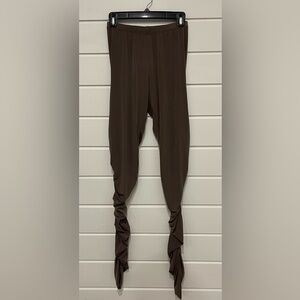 Planet leggings in microfiber & spandex. Size 1. Cinched on outer seam.